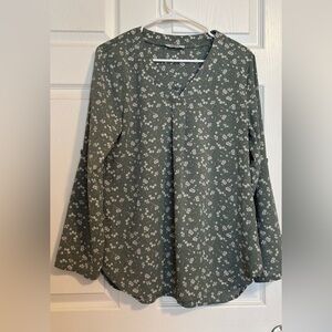 Floral Green Women's Top
